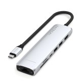 Satechi 6-in-1 USB-C Slim Multiport Adapter - Silver