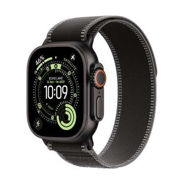Apple Watch Ultra 3 - 49mm - Black Titanium - Black/Charcoal Trail Loop - M/L