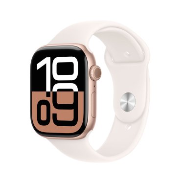 Apple Watch S10 Cellular - 46mm - Rose Gold Aluminium - Light Blush Sport Band - S/M (140-190mm)