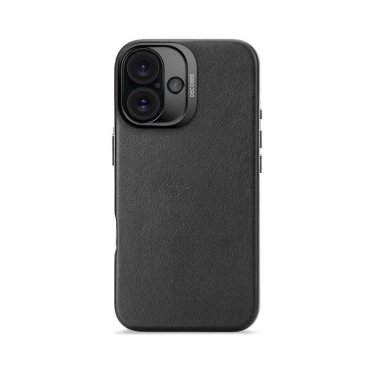 Decoded Leather Backcover - iPhone 16 - Black