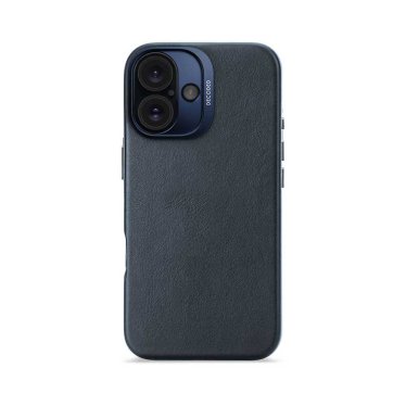 Decoded Leather Backcover - iPhone 16 - Navy