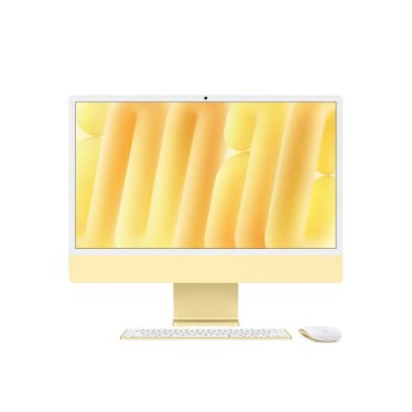 iMac 24" Yellow - M4 10C-CPU & 10C-GPU - 16GB - 2TB - Gbit Eth - Mouse - MK-TID