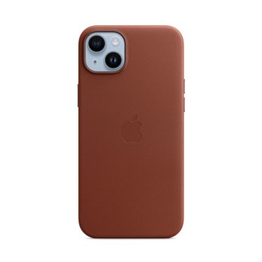 Apple Leather Case + MS - iPhone 14 Plus - Umber