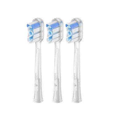 Toothbrush heads - Super-Clean - 3 pack - Transparent TPU