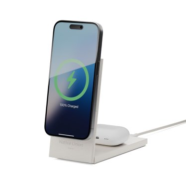 Native Union Rise 2-in-1 Qi2 Wireless Charger - Sandstone