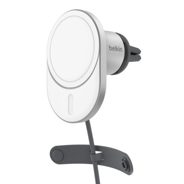[Open Box] Belkin Magnetic Wireless Car Vent Mount + Car Charger - Qi2 15W - White%