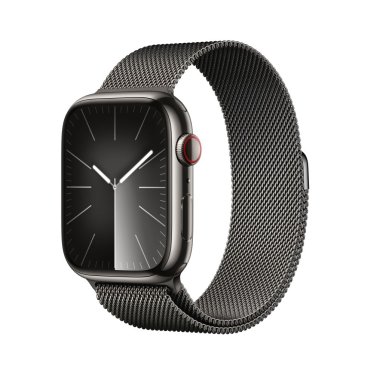 [Open Box] Apple Watch S9 + Cellular  - 45mm Steel - Graphite - Graphite - Milanese Loop -  (150-200mm)