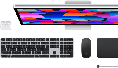 Mac-accessoires: AirPods, Studio Display, Magic Keyboard, Magic Mouse, Magic Trackpad, MagSafe-oplaadkabel